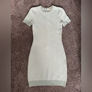 Michael Kors Viscose Logo Dress. Light Sage